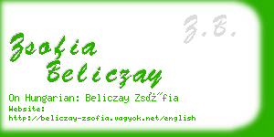 zsofia beliczay business card